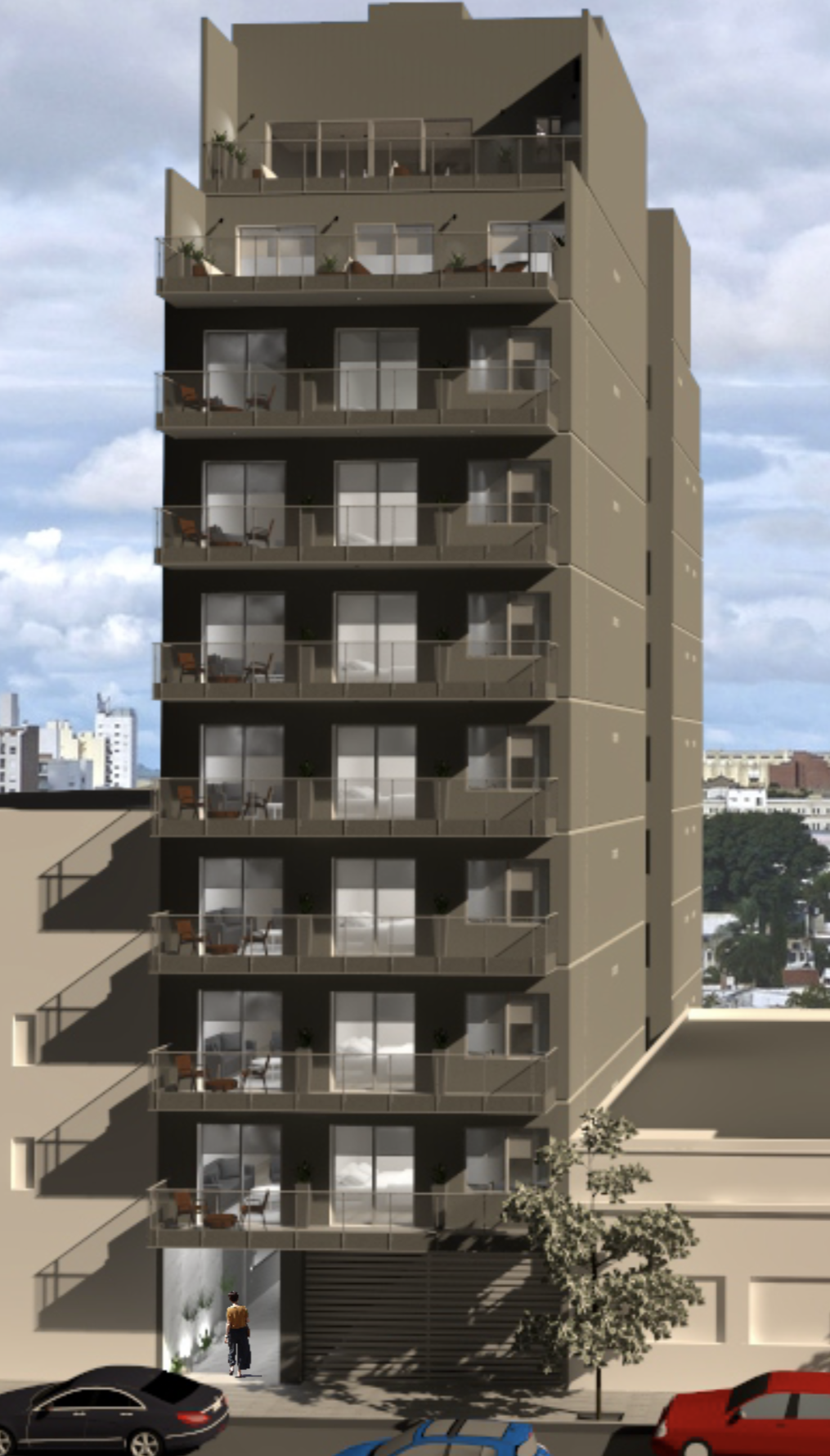 Proyecto Ugarte en Núñez, edificio residencial desarrollado por Grupo Roots en Buenos Aires